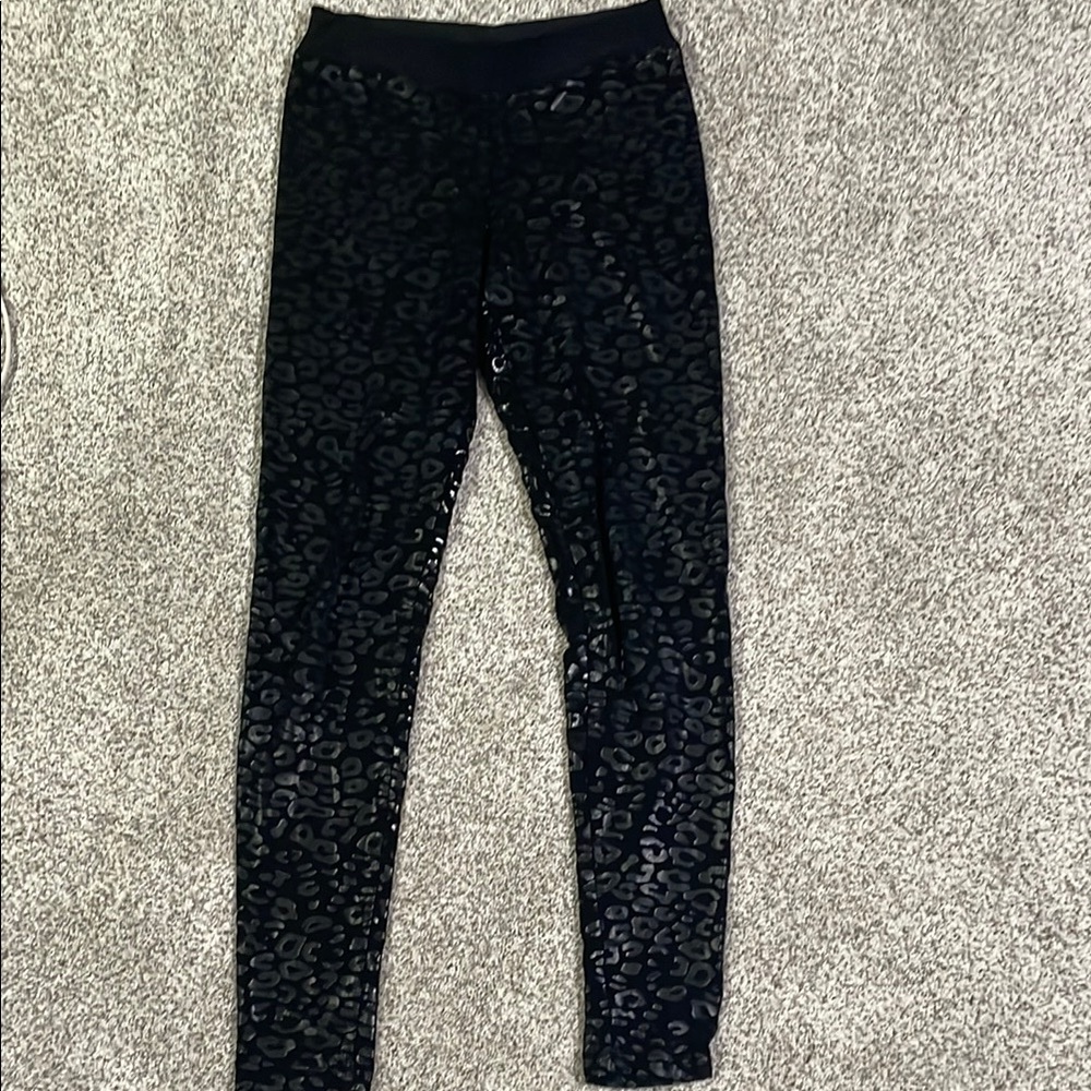 Black Leopard Print Leggings